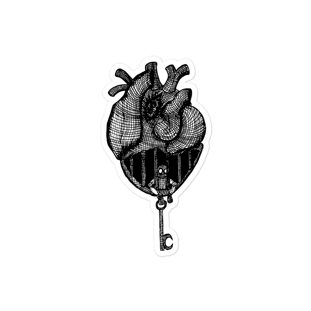 Heart Cage Sticker